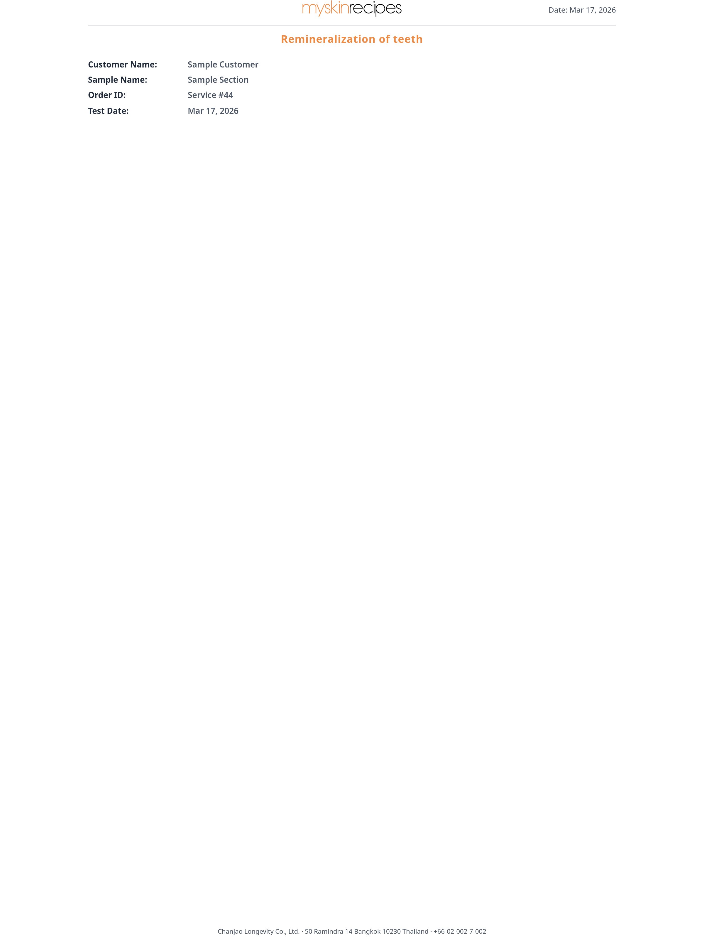 Tooth Reminalization Test