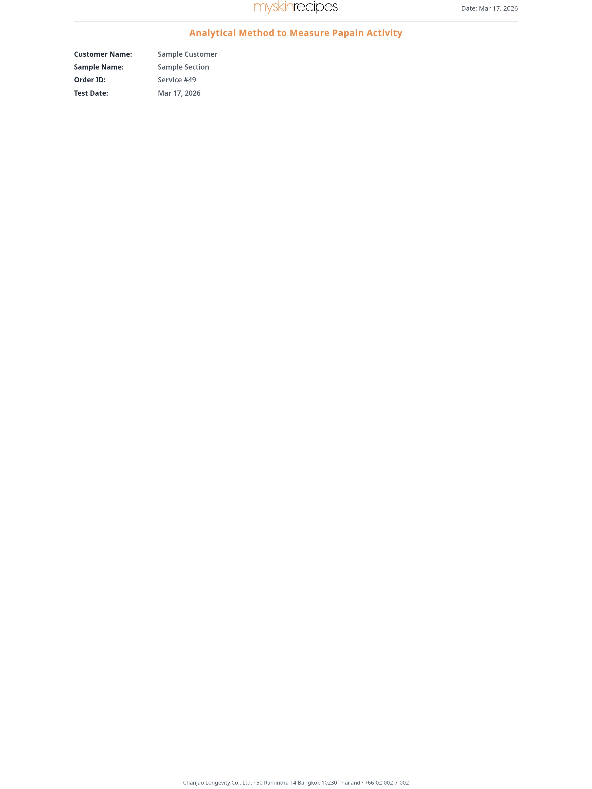 UV-VIS Papain Activity...