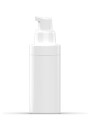 White pump bottle, round shape, white pump cap, 30ml