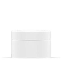 Cream jar, matte white, 15ml