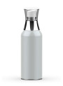 Pearl white pump bottle, white pump cap, silver neck, clear cover, 100ml