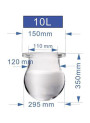 3,4 Neck Glass Reactor (round bottom, 10000ml, 150mm)