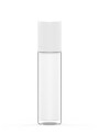 Two-layer pump bottle, white, round, white pump cap, 50ml