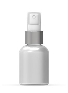 Clear spray bottle, round...