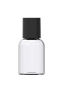 Clear bottle, round shape,...