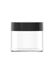 Clear cream container,...