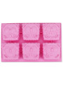 Mold, 6-cavity silicone soap mold, cartoon face shape