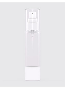 Clear pump bottle, round...