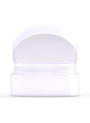 Cream container, opaque white, opaque white lid, 100g