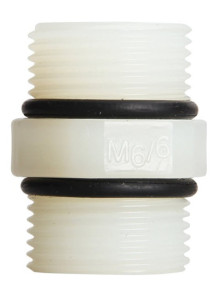 Straight connector 6 hun/6 hun, external thread