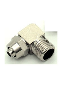 Bend air connector, quick connect, 12mm pipe, male thread 3/8 (PL12-03)