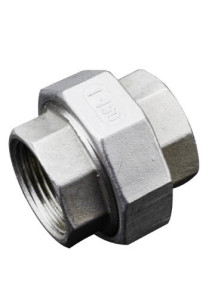 Straight joint, stainless steel 304, female thread DN25 (1)