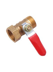 Brass ball valve, internal thread, external thread 3/8