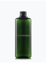 Plastic bottle, green, clear, square, flip cap, black, 200ml