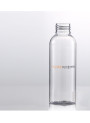 Clear bottle, round shape, black cap, 75ml