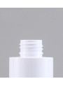 White bottle, round shape, black cap, 100ml