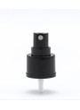 Round tea-colored spray bottle, black cap, clear cover, 100ml