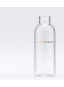 Clear bottle, round shape, white pump cap, 50ml