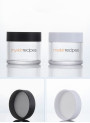 Clear cream container, black cap, 50g