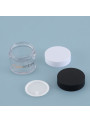 Clear cream container, black cap, 50g